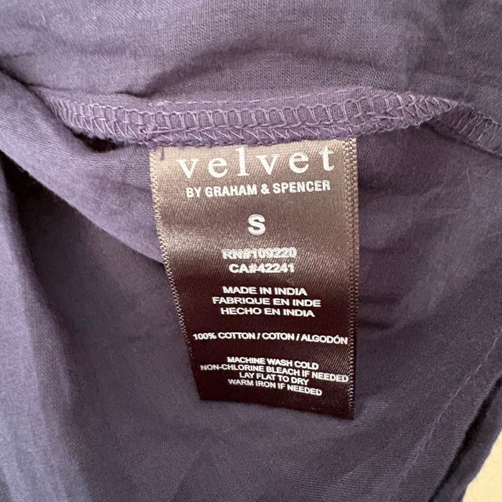 Velvet by Graham & Spencer Navy Floral Embroidered Cotton Mini Dress Small NWT - Picture 8 of 12